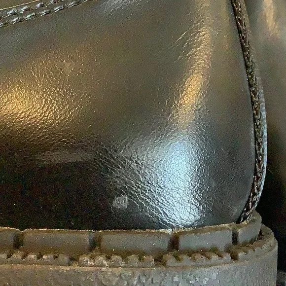 NWOT ZARA Women’s Faux Leather Black Platform Whimsigoth Emo Ankle Boots 38 - Picture 11 of 12